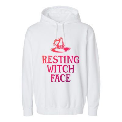 Resting Witch Face Gift Garment-Dyed Fleece Hoodie