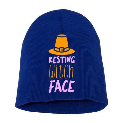 Resting Witch Face Gift Short Acrylic Beanie