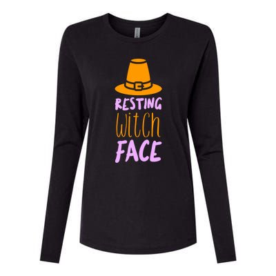 Resting Witch Face Gift Womens Cotton Relaxed Long Sleeve T-Shirt