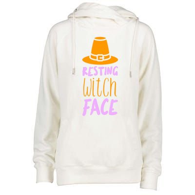 Resting Witch Face Gift Womens Funnel Neck Pullover Hood