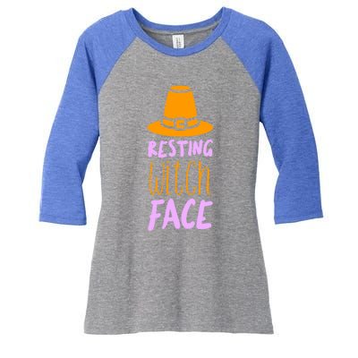 Resting Witch Face Gift Women's Tri-Blend 3/4-Sleeve Raglan Shirt