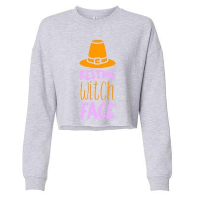 Resting Witch Face Gift Cropped Pullover Crew