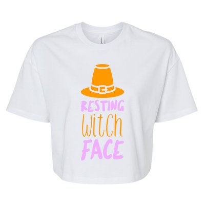 Resting Witch Face Gift Bella+Canvas Jersey Crop Tee