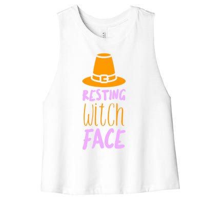 Resting Witch Face Gift Women's Racerback Cropped Tank