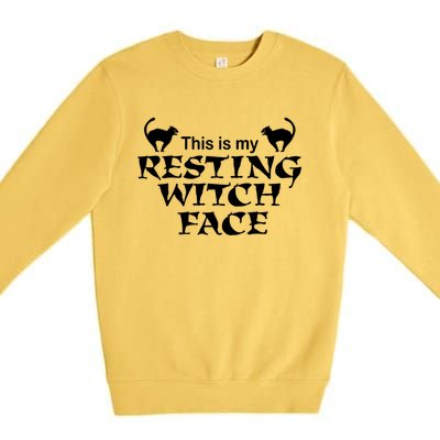 Resting Witch Face Gift Premium Crewneck Sweatshirt