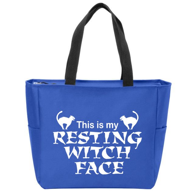Resting Witch Face Gift Zip Tote Bag