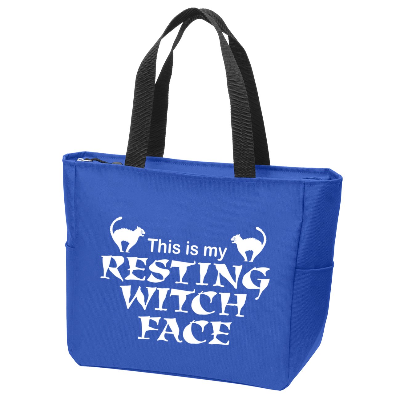 Resting Witch Face Gift Zip Tote Bag