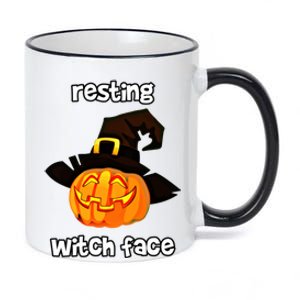 Resting Witch Face Gift 11oz Black Color Changing Mug