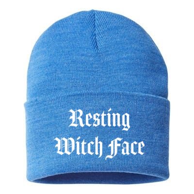 Resting Witch Face Gift Sustainable Knit Beanie