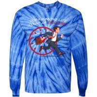 Runner Workout Funny Does Running Late Count As Exercise Gift Tie-Dye Long Sleeve Shirt