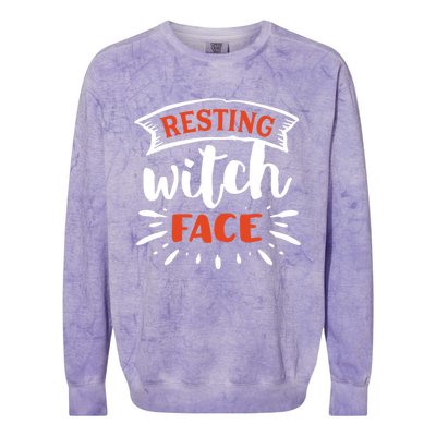 Resting Witch Face Gift Colorblast Crewneck Sweatshirt