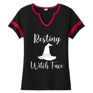 Resting Witch Face Gift Ladies Halftime Notch Neck Tee