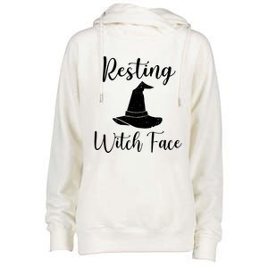 Resting Witch Face Gift Womens Funnel Neck Pullover Hood