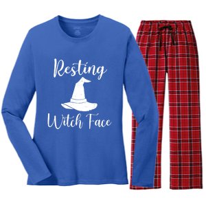 Resting Witch Face Gift Women's Long Sleeve Flannel Pajama Set 