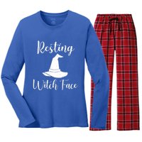 Resting Witch Face Gift Women's Long Sleeve Flannel Pajama Set 