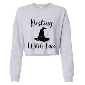 Resting Witch Face Gift Cropped Pullover Crew