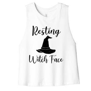 Resting Witch Face Gift Women's Racerback Cropped Tank