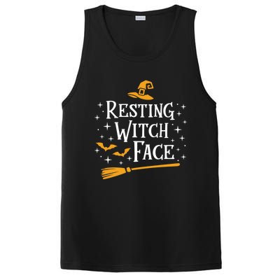 Resting Witch Face Gift Broomstick Funny Spooky Party PosiCharge Competitor Tank