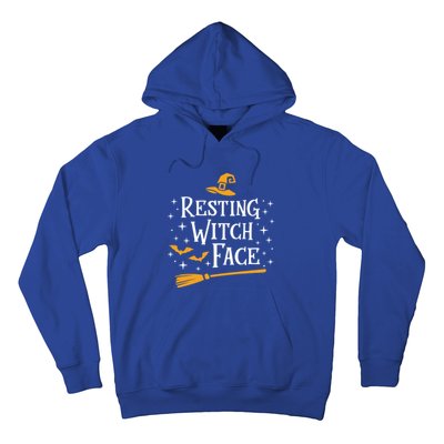 Resting Witch Face Gift Broomstick Funny Spooky Party Hoodie