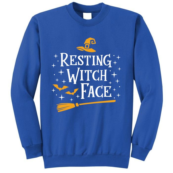 Resting Witch Face Gift Broomstick Funny Spooky Party Sweatshirt