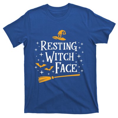 Resting Witch Face Gift Broomstick Funny Spooky Party T-Shirt