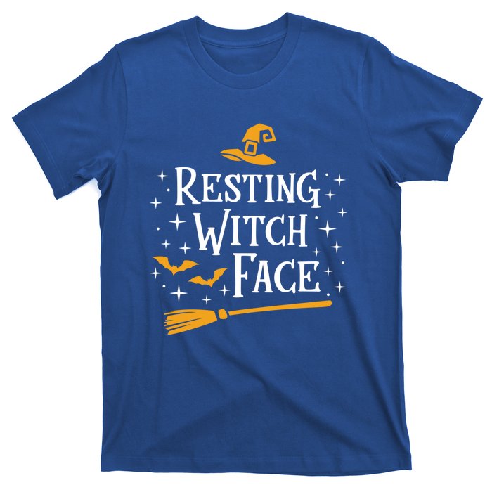 Resting Witch Face Gift Broomstick Funny Spooky Party T-Shirt