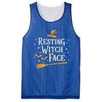 Resting Witch Face Gift Broomstick Funny Spooky Party Mesh Reversible Basketball Jersey Tank