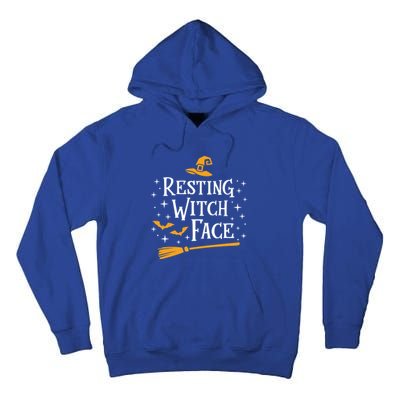 Resting Witch Face Gift Broomstick Funny Spooky Party Tall Hoodie