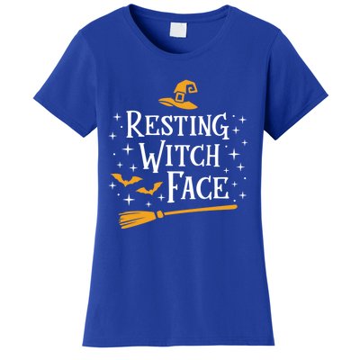 Resting Witch Face Gift Broomstick Funny Spooky Party Women's T-Shirt