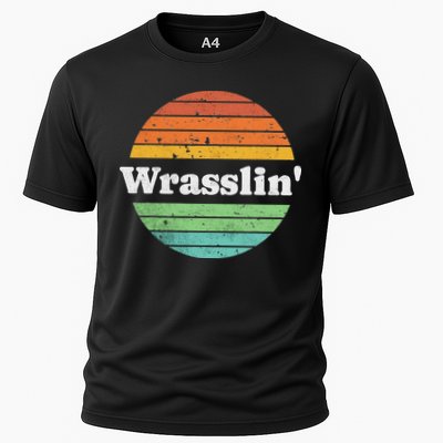Retro Wrasslin Funny Wrestling Lover 70s Style Performance Shirt