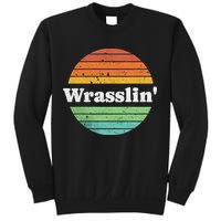 Retro Wrasslin Funny Wrestling Lover 70s Style Sweatshirt