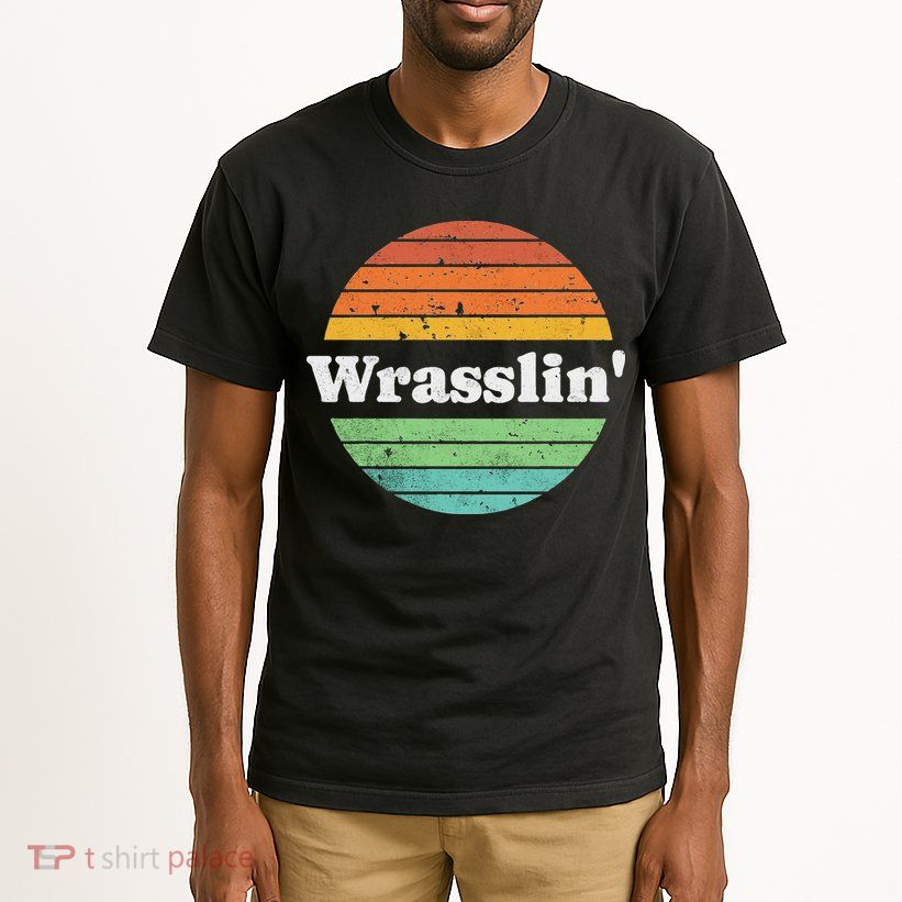 Retro Wrasslin Funny Wrestling Lover 70s Style Tall T-Shirt