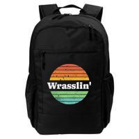 Retro Wrasslin Funny Wrestling Lover 70s Style Backpack