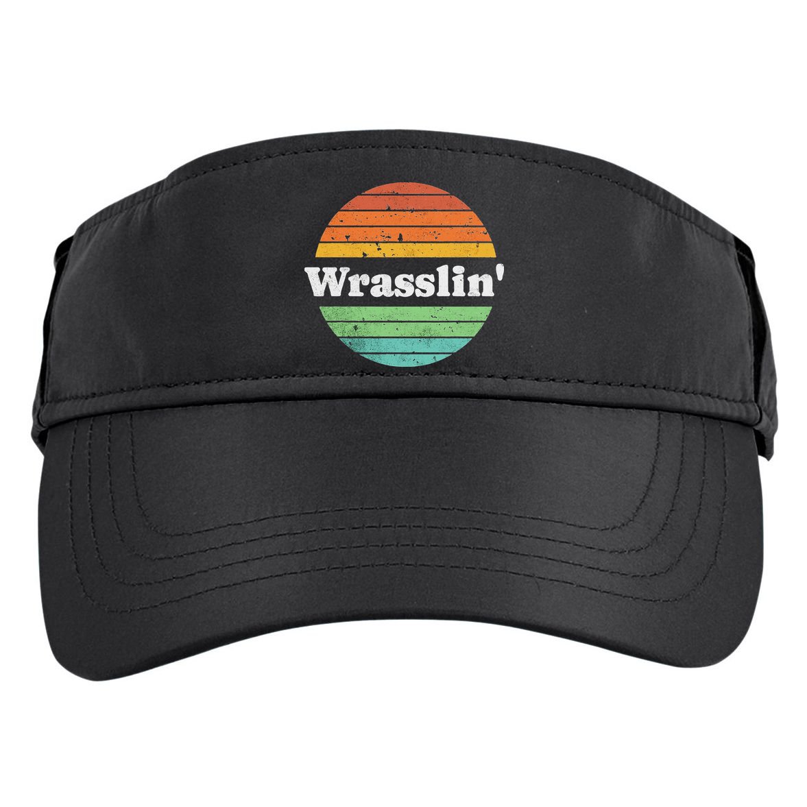 Retro Wrasslin Funny Wrestling Lover 70s Style Adult Drive Performance Visor