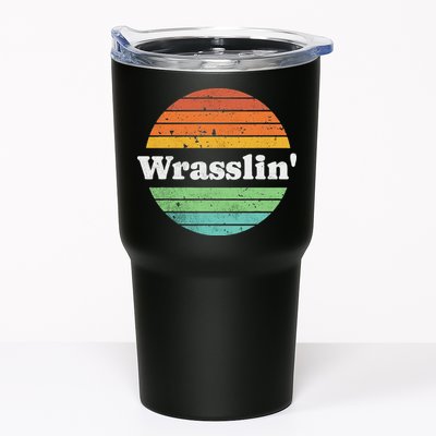 Retro Wrasslin Funny Wrestling Lover 70s Style Tumbler