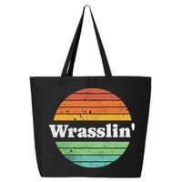 Retro Wrasslin Funny Wrestling Lover 70s Style 25L Jumbo Tote