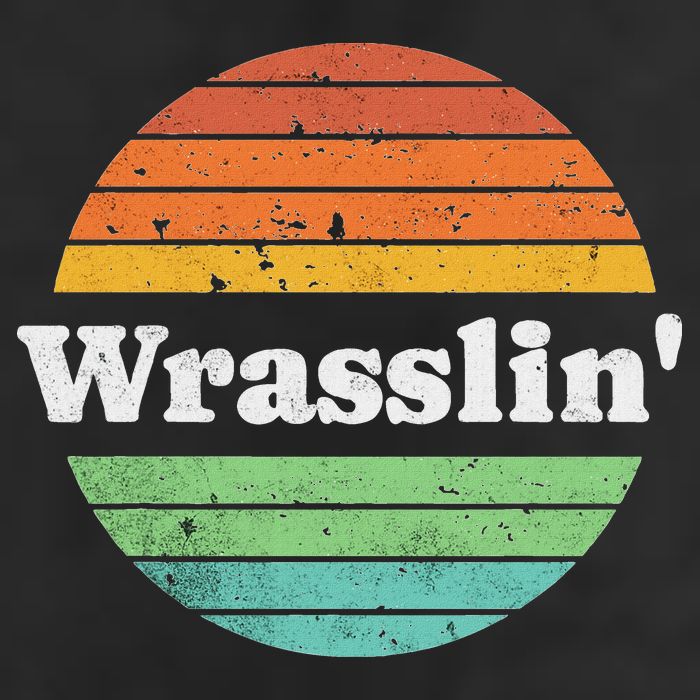 Retro Wrasslin Funny Wrestling Lover 70s Style 25L Jumbo Tote