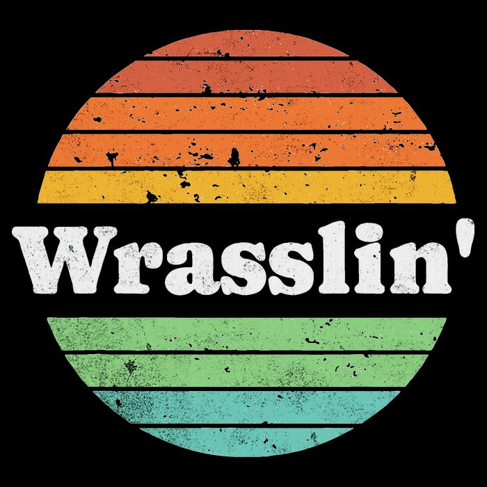 Retro Wrasslin Funny Wrestling Lover 70s Style Short Acrylic Beanie