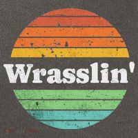 Retro Wrasslin Funny Wrestling Lover 70s Style Cotton Canvas Backpack