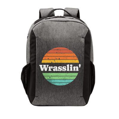 Retro Wrasslin Funny Wrestling Lover 70s Style Vector Backpack