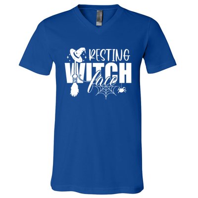 Resting Witch Face Funny Halloween Gift V-Neck T-Shirt