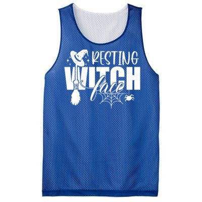 Resting Witch Face Funny Halloween Gift Mesh Reversible Basketball Jersey Tank