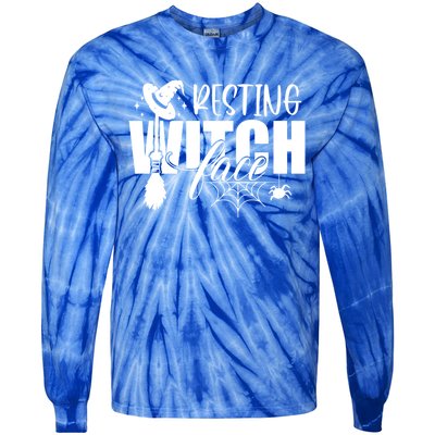 Resting Witch Face Funny Halloween Gift Tie-Dye Long Sleeve Shirt