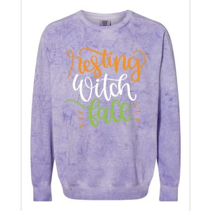 Resting Witch Face Funny Halloween Witchy Great Gift Colorblast Crewneck Sweatshirt