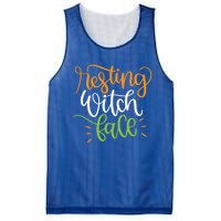 Resting Witch Face Funny Halloween Witchy Great Gift Mesh Reversible Basketball Jersey Tank