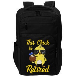 Retired Women Funny Retirement Gift Impact Tech Backpack