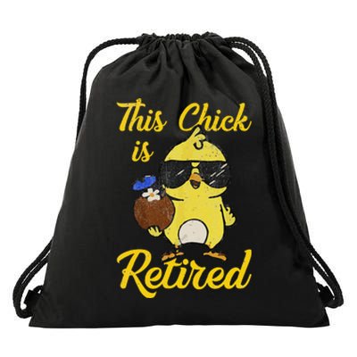 Retired Women Funny Retirement Gift Drawstring Bag