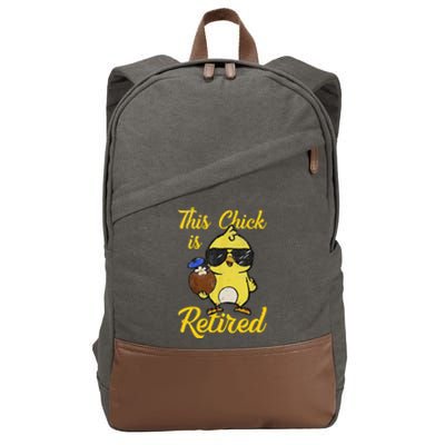 Retired Women Funny Retirement Gift Cotton Canvas Backpack