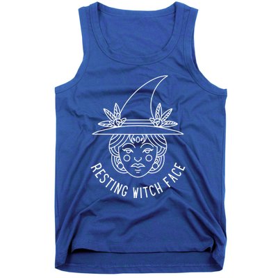 Resting Witch Face: Minimalist Witch Design Gift Tank Top