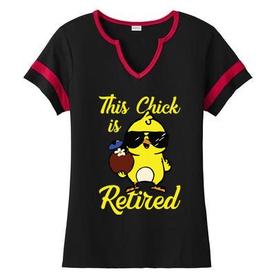 Retired Women Funny Retirement For Women Ladies Halftime Notch Neck Tee